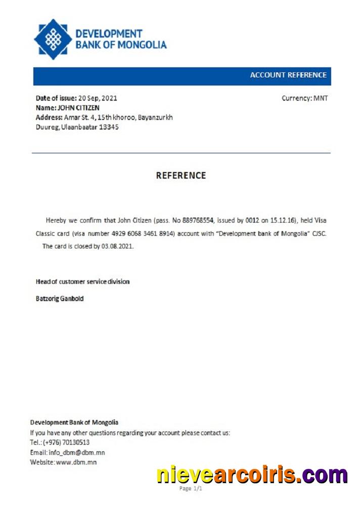 Mongolia Development Bank of Mongolia closure reference